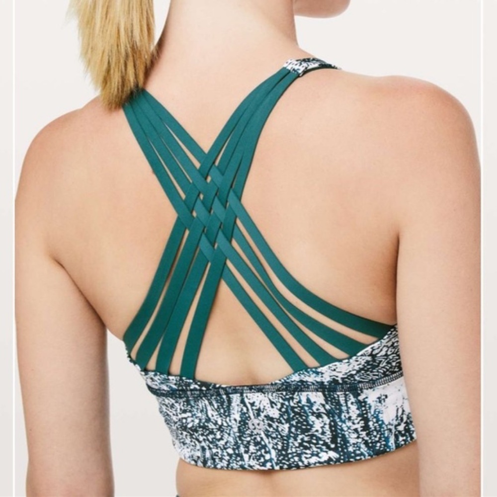 Women's Teal Strappy Sports Bra 10
